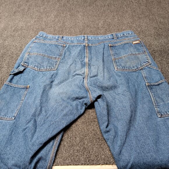 Berne Carpenter Jeans Men 42x30 Blue Flannel Lined Workwear Pants - Picture 5 of 13